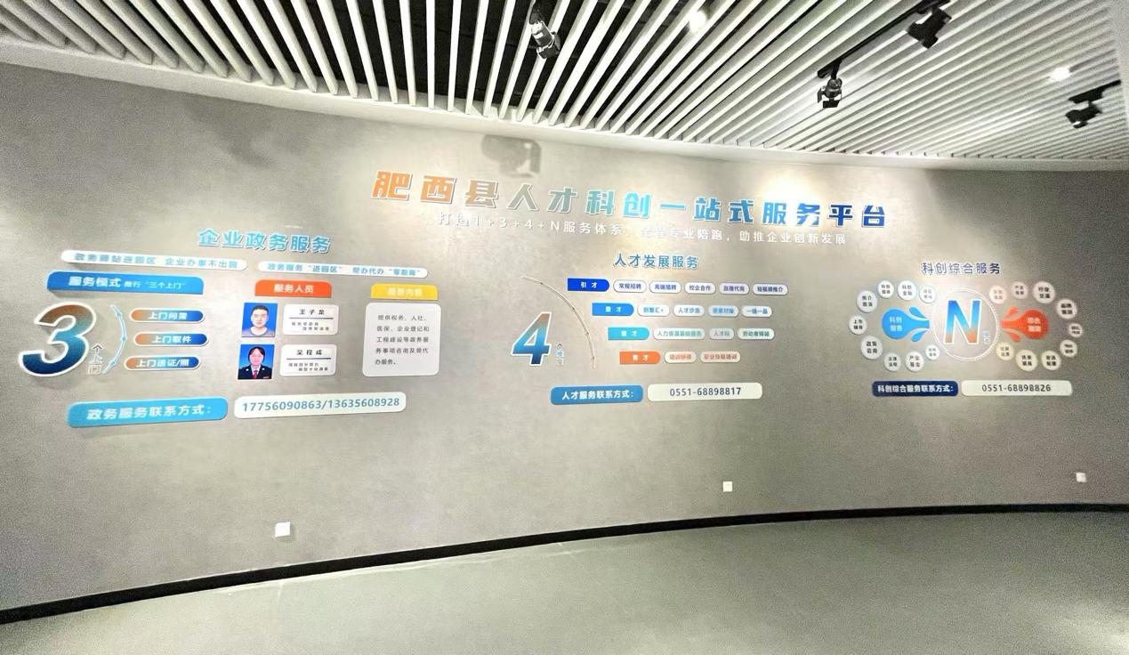 肥西縣"3+4+N"人才科創(chuàng)一站式服務(wù)平臺。 肥西縣委組織部供圖